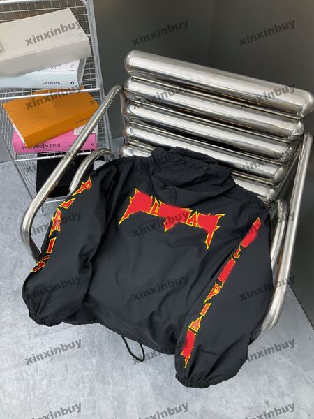 xinxinbuy men designer coat jacket windbreaker lightning flame letter print long sleeve women black khaki gray s-xl, Black;brown
xinxinbuy men designer coat jacket windbreaker lightning flame letter print long sleeve women black khaki gray s-xl, Black;brown