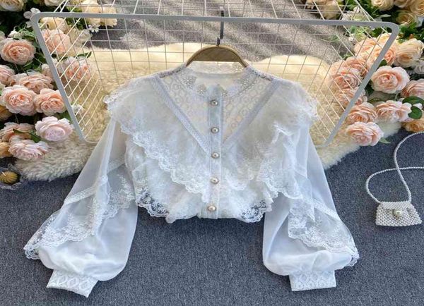 chiffon full shirt design lace ruffled puff sleeves slim solid o neck all match blouse women 2106153536588, White
chiffon full shirt design lace ruffled puff sleeves slim solid o neck all match blouse women 2106153536588, White
