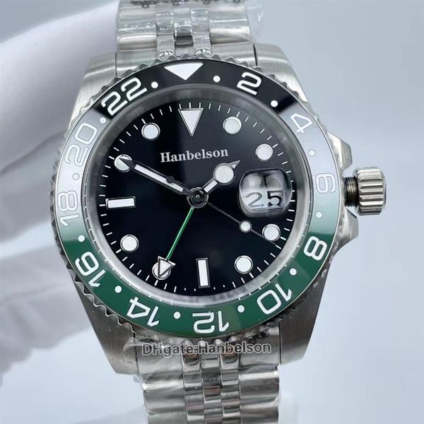 men watches 40mm automatic movement adjust hands black green ceramic bezel sapphire glass luminous stainless steel strap wristwatc239b, Slivery;brown
men watches 40mm automatic movement adjust hands black green ceramic bezel sapphire glass luminous stainless steel strap wristwatc239b, Slivery;brown