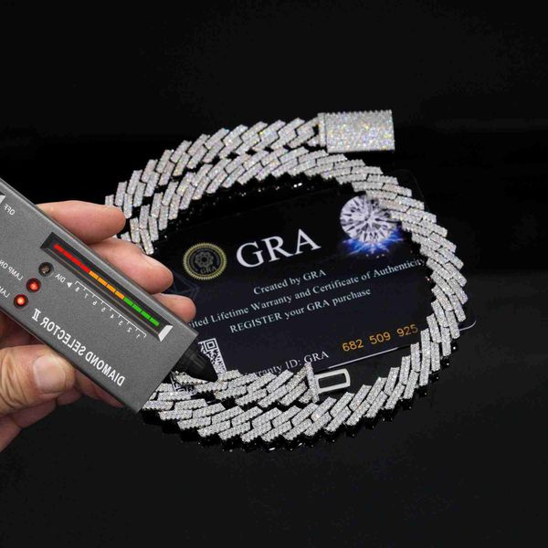 10mm baguette chain cuban moissanite 925 silver hip hop vvs diamond link 
10mm baguette chain cuban moissanite 925 silver hip hop vvs diamond link