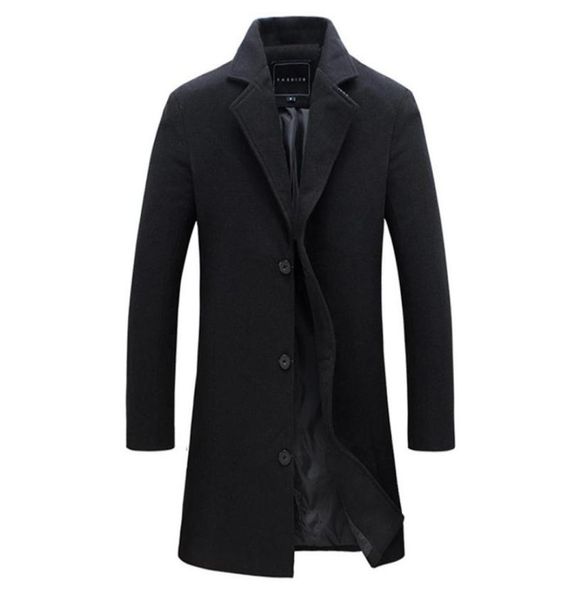 2018 fashion men039s wool coat winter warm solid color long trench jacket male single breasted business casual overcoat parka9749694, Black
2018 fashion men039s wool coat winter warm solid color long trench jacket male single breasted business casual overcoat parka9749694, Black