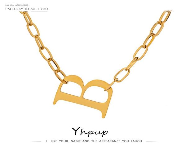 yhpup stainless steel letter b pendant necklace for women charm metal chain choker necklace statement jewelry 20201861396, Silver
yhpup stainless steel letter b pendant necklace for women charm metal chain choker necklace statement jewelry 20201861396, Silver