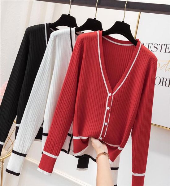 women039s sweaters spring autumn women clothes female button cardigan black white red fashion short design8033794, White;black
women039s sweaters spring autumn women clothes female button cardigan black white red fashion short design8033794, White;black