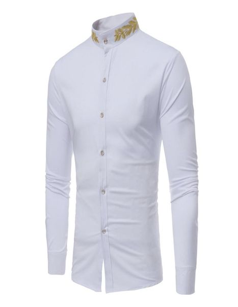 men shirt 2018 designer t shirts casual embroidery stand collar shirt mens dress shirts new chemise longsleeved mens designer shi2315126, White;black
men shirt 2018 designer t shirts casual embroidery stand collar shirt mens dress shirts new chemise longsleeved mens designer shi2315126, White;black