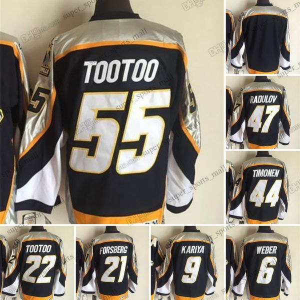 1997-1999 movie vintage ccm hockey jerseys 6 weber 9 kariya 21 forsberg 22 tootoo 44 timonen 47 radulov 55 tootoo blank embroidery jersey, Black
1997-1999 movie vintage ccm hockey jerseys 6 weber 9 kariya 21 forsberg 22 tootoo 44 timonen 47 radulov 55 tootoo blank embroidery jersey, Black