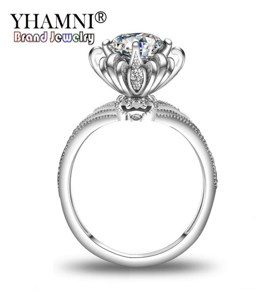 yhamni original 925 sterling silver flower rings for women 10ct cz zircon engagement wedding rings fashion jewelry ar0493821904, Slivery;golden
yhamni original 925 sterling silver flower rings for women 10ct cz zircon engagement wedding rings fashion jewelry ar0493821904, Slivery;golden
