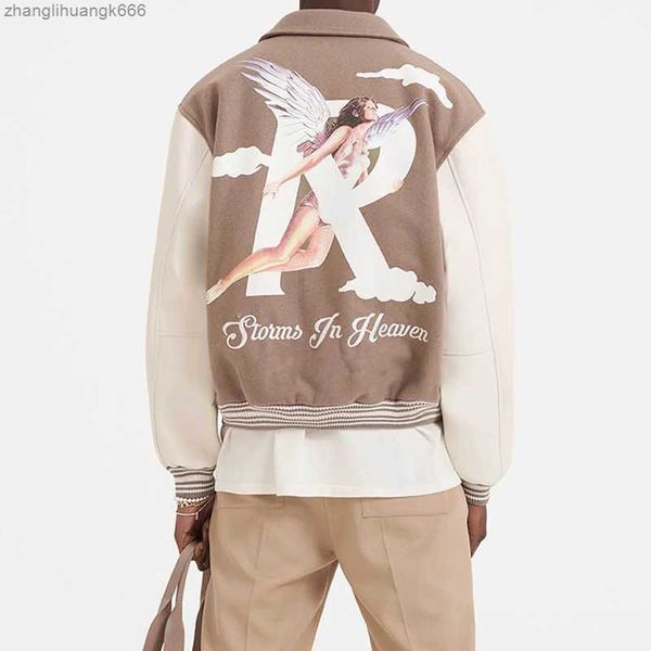 2023 reprreesent angel printed embroidery panelled baseball jacket man women fashion varsity coat oversize baseball uniform fzjk736, Black;brown
2023 reprreesent angel printed embroidery panelled baseball jacket man women fashion varsity coat oversize baseball uniform fzjk736, Black;brown