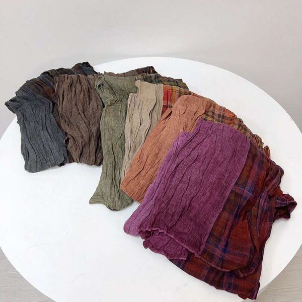 vintage cotton linen two color stitching scarf fashionable warm shawl japanese versatile pleated autumn and winter, Blue;gray
vintage cotton linen two color stitching scarf fashionable warm shawl japanese versatile pleated autumn and winter, Blue;gray