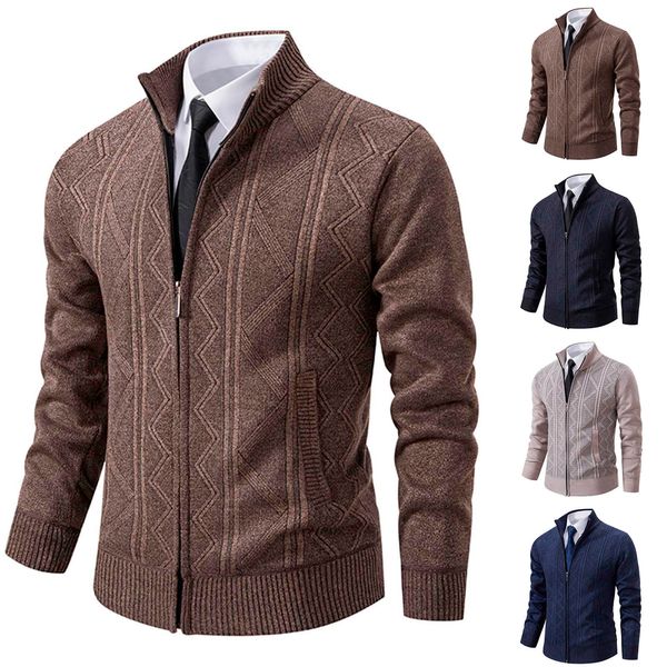 men's sweaters mens cardigan jackets coats autumn and winter solid hatless zipper warm knitted coat wool jacket for men 230831, White;black
men's sweaters mens cardigan jackets coats autumn and winter solid hatless zipper warm knitted coat wool jacket for men 230831, White;black