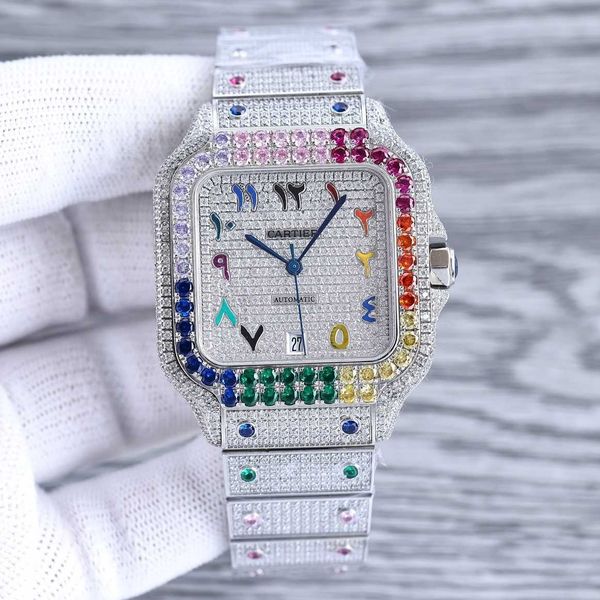 superclone santos watch for men 4555 diamonds iced out wristwatches y0ns mechanical movement uhr montre cater prx with box, Slivery;golden
superclone santos watch for men 4555 diamonds iced out wristwatches y0ns mechanical movement uhr montre cater prx with box, Slivery;golden