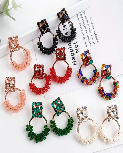 shiny 2020 round pendant colorful crystals dangle drop earrings metal rhinestone vintage earrings accessories for women5348416, Silver 
shiny 2020 round pendant colorful crystals dangle drop earrings metal rhinestone vintage earrings accessories for women5348416, Silver
