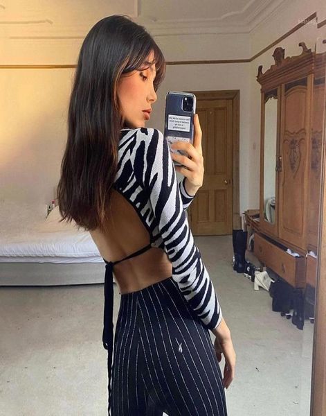 animal zebra print backless cropped sweater women long sleeve turtleneck knitwear ladies fashion crop tees streetwear wo4591924, White;black
animal zebra print backless cropped sweater women long sleeve turtleneck knitwear ladies fashion crop tees streetwear wo4591924, White;black