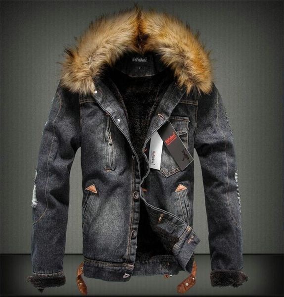 winter mens thick jackets fashion long sleeve denim coats with fur single breasted casual men warm jeans outwear clothing8567054, Black;brown
winter mens thick jackets fashion long sleeve denim coats with fur single breasted casual men warm jeans outwear clothing8567054, Black;brown