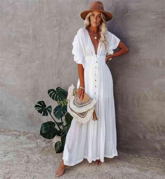 women swimsuit cover ups mandarin sleeve kaftan beach tunic dress robe de plage solid white pareo coverups 2107309049826, White;black
women swimsuit cover ups mandarin sleeve kaftan beach tunic dress robe de plage solid white pareo coverups 2107309049826, White;black