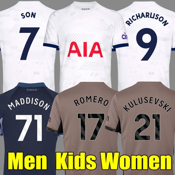 23 24 son soccer jerseys kulusevski maddison tottenham richarlison goalkeeper spurs 2023 2024 men women kids women kits football shirt, Black;yellow
23 24 son soccer jerseys kulusevski maddison tottenham richarlison goalkeeper spurs 2023 2024 men women kids women kits football shirt, Black;yellow
