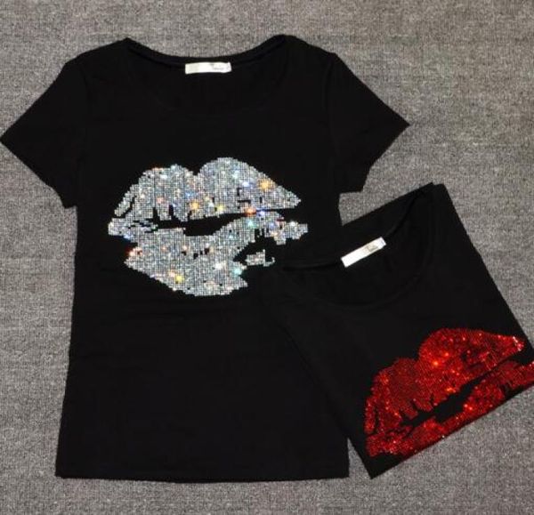 wholesummer style o neck sequins lips women t shirt short sleeve t shirt fashion 2016 xxxl8513790, White
wholesummer style o neck sequins lips women t shirt short sleeve t shirt fashion 2016 xxxl8513790, White