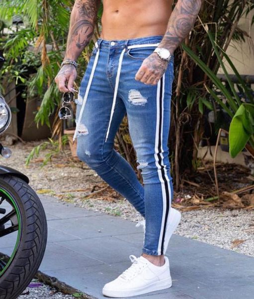 mens designer jeans europe and the united states new hole slim trousers motorcycle biker hip hop pencil pants2255679, Blue 
mens designer jeans europe and the united states new hole slim trousers motorcycle biker hip hop pencil pants2255679, Blue