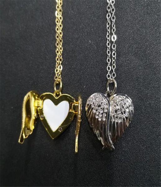 sublimation blank small angel wings locket po necklaces pendants with zircon1520348, Silver
sublimation blank small angel wings locket po necklaces pendants with zircon1520348, Silver