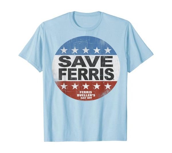 ferris bueller save ferris aman button graphic t-shirt0123473472, White;black
ferris bueller save ferris aman button graphic t-shirt0123473472, White;black