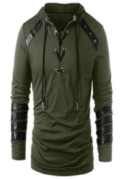 men039s fashion faux leather lace up hoodie for boyfriend new style drawstring hoodie pullover sweatshirt full sleeves3650738, Black
men039s fashion faux leather lace up hoodie for boyfriend new style drawstring hoodie pullover sweatshirt full sleeves3650738, Black