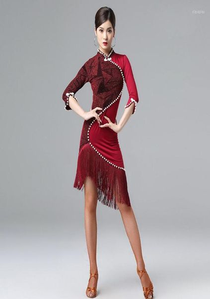 stage wear high neck women dance cheongsam ballroom dress samba costume party dresses spandex stretchy onepiece latin with pearls4871459, Black;red
stage wear high neck women dance cheongsam ballroom dress samba costume party dresses spandex stretchy onepiece latin with pearls4871459, Black;red
