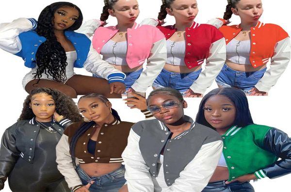 retail women jacket designer fall and winter long sleeve button press baseball coat stitching panel contrast color sportswear2824772, Black;brown
retail women jacket designer fall and winter long sleeve button press baseball coat stitching panel contrast color sportswear2824772, Black;brown