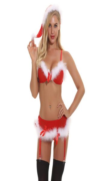 white fuzzy trim red mesh christmas holiday bikini set with hat and garter belts set women santa intimate apparel lingerie sh8988243, Black;red
white fuzzy trim red mesh christmas holiday bikini set with hat and garter belts set women santa intimate apparel lingerie sh8988243, Black;red
