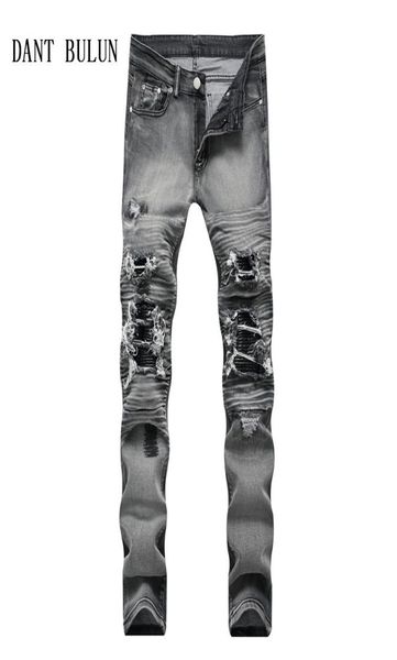 men ripped biker jeans distressed moto skinny denim hip hop destroyed knee leather pleated patch jeans18189073273, Blue
men ripped biker jeans distressed moto skinny denim hip hop destroyed knee leather pleated patch jeans18189073273, Blue