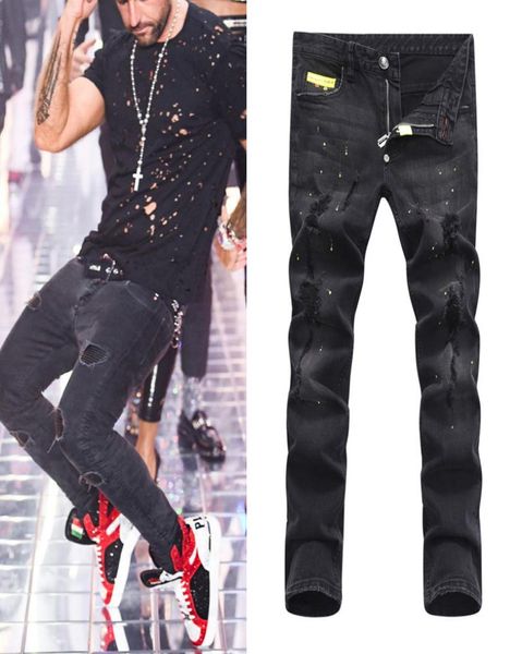 fashion fierce straight cut biker jeans slim fit damage hole ripped paint denim trouser big size 389155440, Blue
fashion fierce straight cut biker jeans slim fit damage hole ripped paint denim trouser big size 389155440, Blue