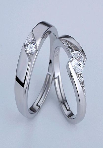 925 sterling silver couple rings ct diamond white gold plated adjustable ring for women men engagement wedding whole2826750
925 sterling silver couple rings ct diamond white gold plated adjustable ring for women men engagement wedding whole2826750