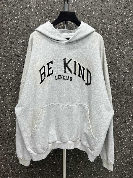 2023ss bale men washed ripped hoodie embroidered terry letter hoodie men's and women's loose fit sweater, Black
2023ss bale men washed ripped hoodie embroidered terry letter hoodie men's and women's loose fit sweater, Black