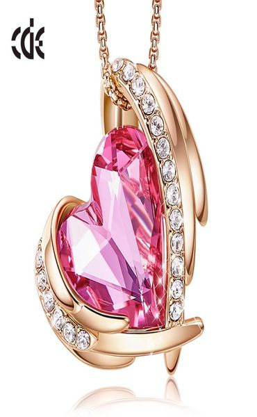 cde women gold necklace pendant embellished with crystals from rovski heart necklace angel wing rose gold jewelry mom gift9733598, Silver
cde women gold necklace pendant embellished with crystals from rovski heart necklace angel wing rose gold jewelry mom gift9733598, Silver