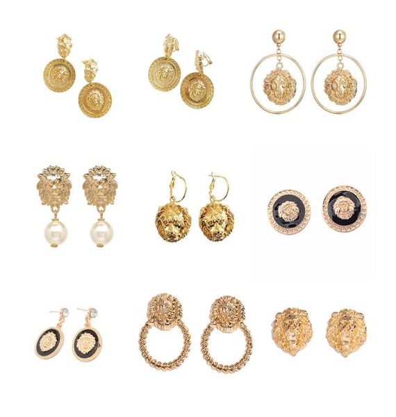 2021 vintage baroque lion earrings for women statement round gold lion head drop earring hanging baroque fashion jewelry women6554007, Silver
2021 vintage baroque lion earrings for women statement round gold lion head drop earring hanging baroque fashion jewelry women6554007, Silver