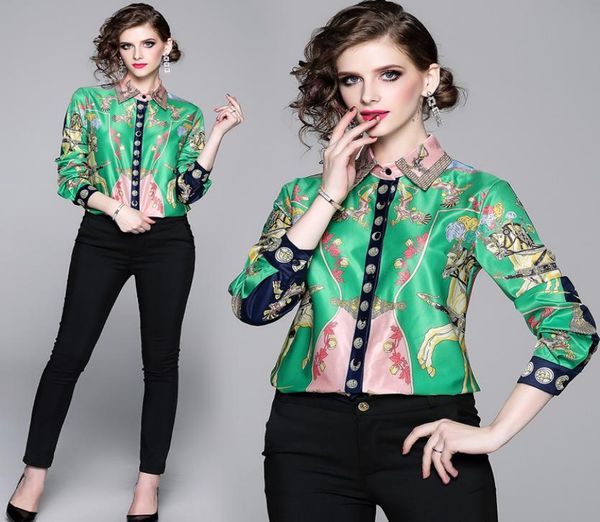 2021 vintage runway print collar shirts women button front up down classic shirt long sleeve lapel office ladies designer blouses 6399865, White
2021 vintage runway print collar shirts women button front up down classic shirt long sleeve lapel office ladies designer blouses 6399865, White