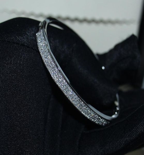 choucong sparkling fashion jewelry 925 sterling silver pave white sapphire cz diamond gemstones women wedding party wrist bangle g2894862, Black
choucong sparkling fashion jewelry 925 sterling silver pave white sapphire cz diamond gemstones women wedding party wrist bangle g2894862, Black