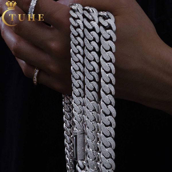 new dign hip hop jewelry 8-20mm 925 sterling sier micro paved vvs moissanite iced out miami cuban link chain necklace, Silver
new dign hip hop jewelry 8-20mm 925 sterling sier micro paved vvs moissanite iced out miami cuban link chain necklace, Silver