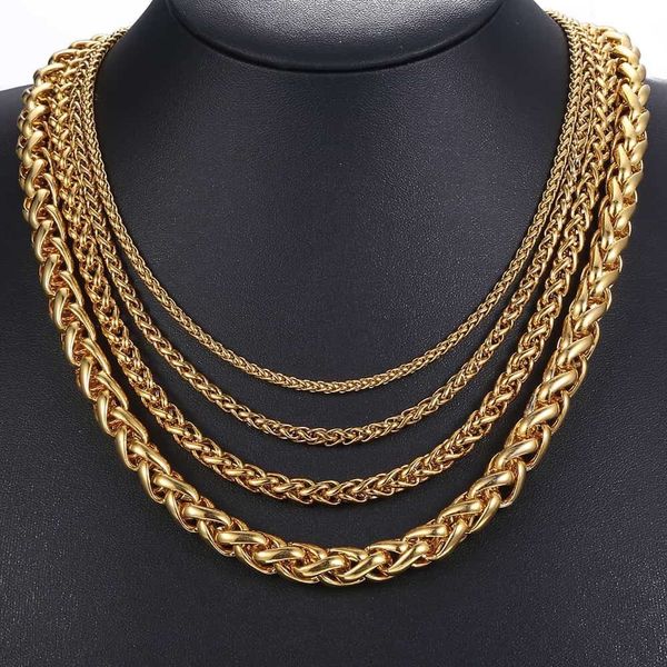 classic gold plated rope chain stainless steel necklace for women men golden fashion twisted rope chains jewelry gift 2 3 4 5 6 7mm, Silver
classic gold plated rope chain stainless steel necklace for women men golden fashion twisted rope chains jewelry gift 2 3 4 5 6 7mm, Silver