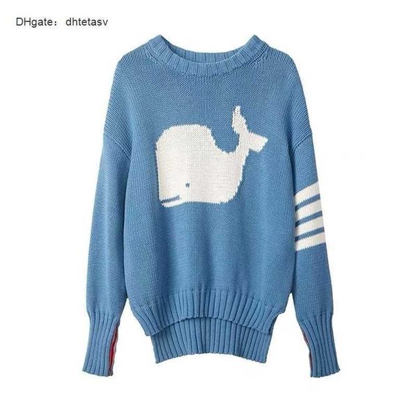 men's sweaters autumn women men blue whale sweater loose casual soft couple korean design pullover 220930, White;black
men's sweaters autumn women men blue whale sweater loose casual soft couple korean design pullover 220930, White;black