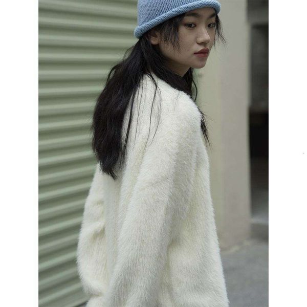 cure series winter sweater korean style gentle plush mink like loose slimming fluffy warm for women, White;black
cure series winter sweater korean style gentle plush mink like loose slimming fluffy warm for women, White;black