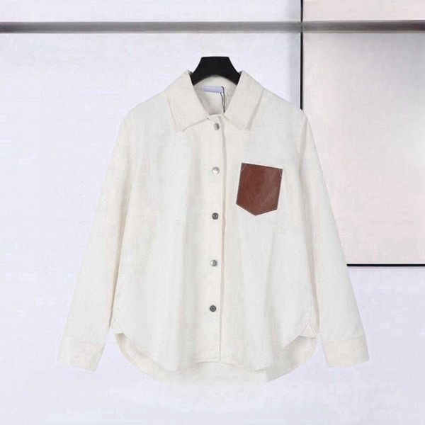 coat lowe leather pocket pasted leather denim shirt coat men's and women's fashion brand heavyweight oxford cotton couple top, White;black
coat lowe leather pocket pasted leather denim shirt coat men's and women's fashion brand heavyweight oxford cotton couple top, White;black