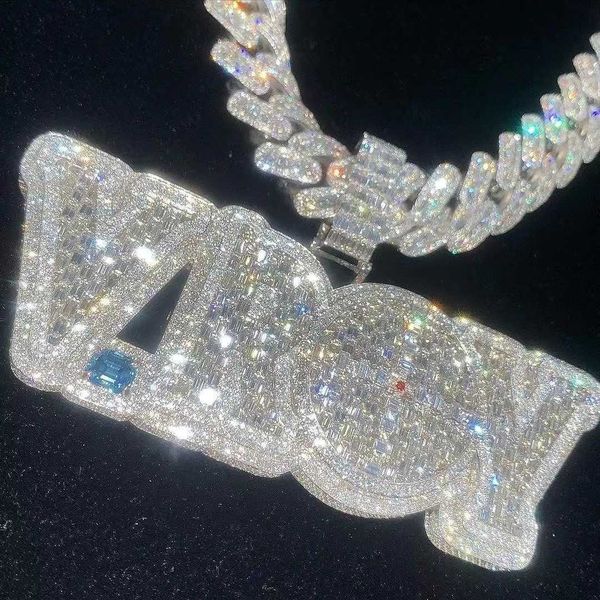 custom pass diamond tter hip hop vvs moissanite pendant charm necklace iced out 925 sier letter name pendant 18k men jewelry, Silver
custom pass diamond tter hip hop vvs moissanite pendant charm necklace iced out 925 sier letter name pendant 18k men jewelry, Silver