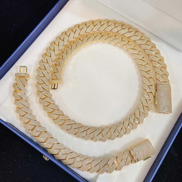 custom hip hop 18mm honeycomb setting vvs moissanite diamond iced out cuban link chain, Silver
custom hip hop 18mm honeycomb setting vvs moissanite diamond iced out cuban link chain, Silver