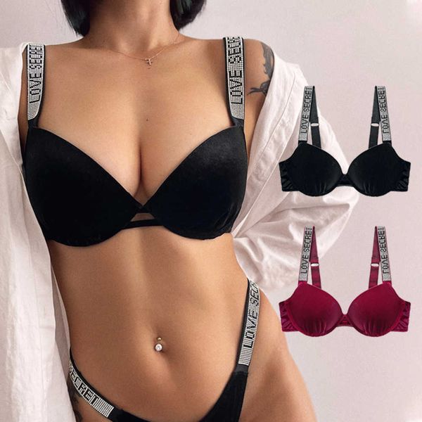 0055 autumn and winter velvet new style gathered without steel ring bra for women with thin and thick bottom underwear for women230902, Red;black
0055 autumn and winter velvet new style gathered without steel ring bra for women with thin and thick bottom underwear for women230902, Red;black