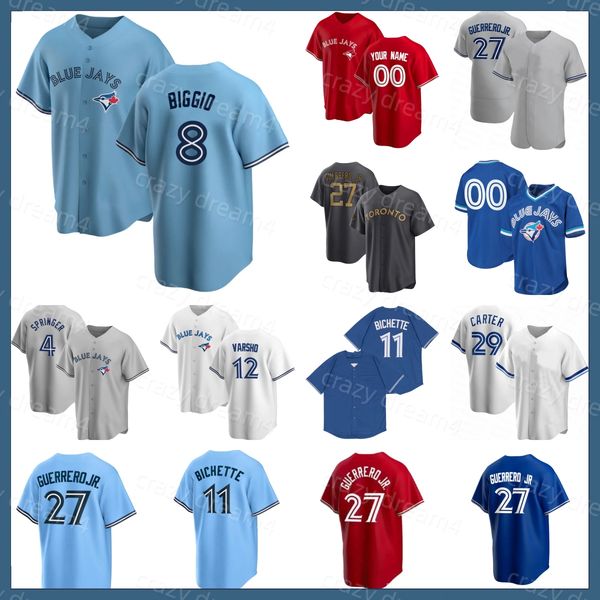 2023 new man blue jays 27 vladimir guerrero jr 4 george springer 12 daulton varsho bo bichette matt chapman alejandro kirk toronto kevin kie, Blue;black
2023 new man blue jays 27 vladimir guerrero jr 4 george springer 12 daulton varsho bo bichette matt chapman alejandro kirk toronto kevin kie, Blue;black