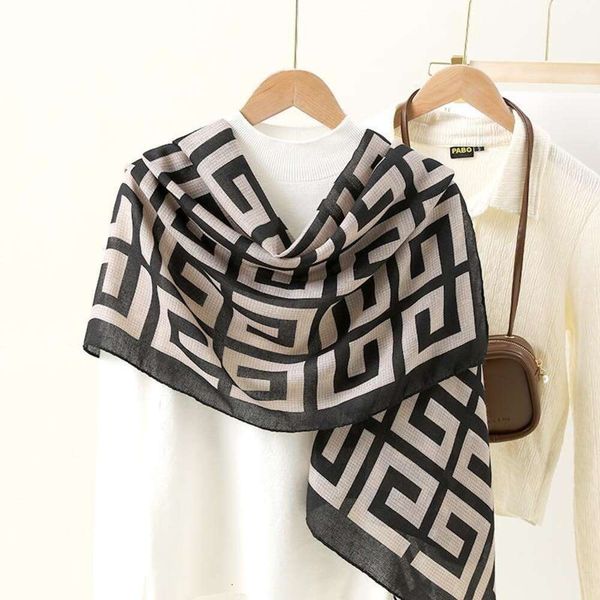 korean cotton and linen printed scarf for women winter warm versatile long plaid shawl, Blue;gray
korean cotton and linen printed scarf for women winter warm versatile long plaid shawl, Blue;gray