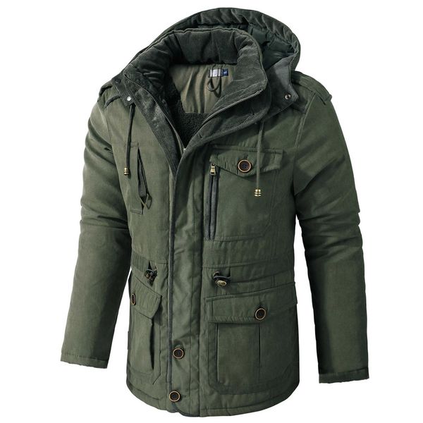 us men's large cashmere hooded cotton jacket thickened multi pocket cotton jacket leisure medium and long coat, Black
us men's large cashmere hooded cotton jacket thickened multi pocket cotton jacket leisure medium and long coat, Black