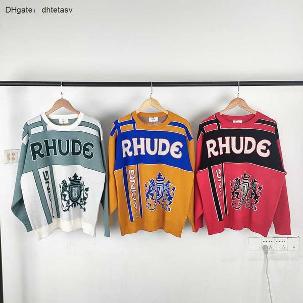 rhude american summer fashion brand men's loose high street new contrast panel terry men's and women's round neck sweater, White;black
rhude american summer fashion brand men's loose high street new contrast panel terry men's and women's round neck sweater, White;black