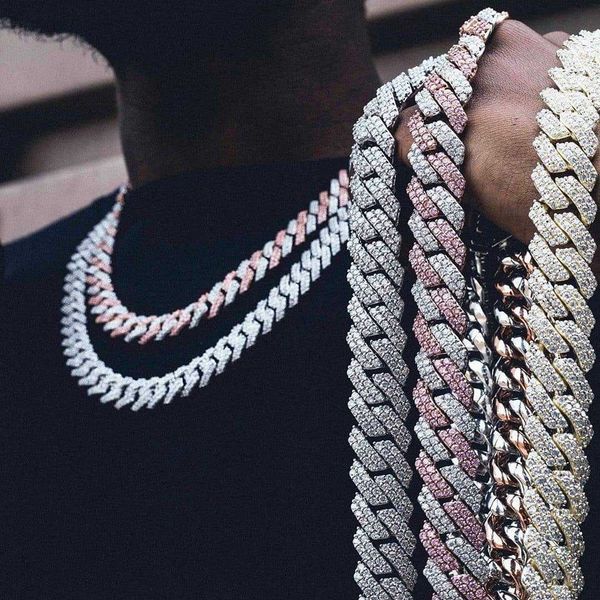 luxury iced out 2 rows cz diamond cuban link chain 18k gold plated brass cadenas heavy fashion hip hop jewelry necklace for men, Silver
luxury iced out 2 rows cz diamond cuban link chain 18k gold plated brass cadenas heavy fashion hip hop jewelry necklace for men, Silver