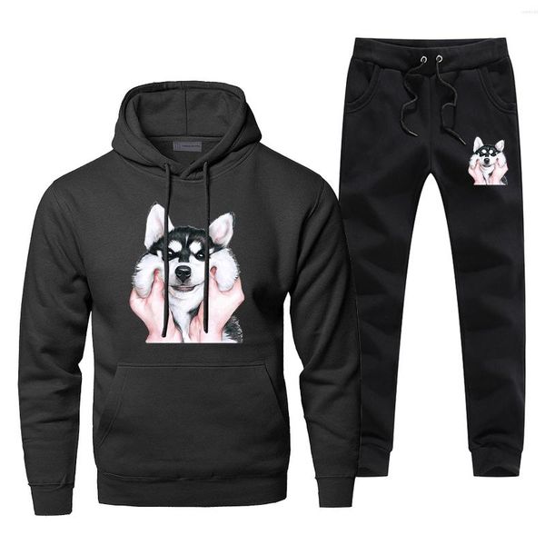 men's tracksuits funny cute pug design dog siberian husky hoodies pants two piece sets men hip hop sportswear winter fleece streetwear8, Gray
men's tracksuits funny cute pug design dog siberian husky hoodies pants two piece sets men hip hop sportswear winter fleece streetwear8, Gray