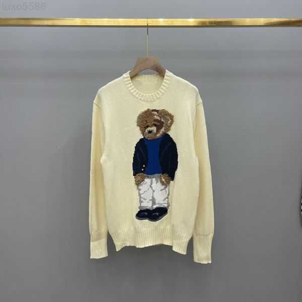 23ss autumn men's designer sweaters cartoon rl bear embroidery fashion long sleeve knitted pullover wool cotton soft men h07h, White;black
23ss autumn men's designer sweaters cartoon rl bear embroidery fashion long sleeve knitted pullover wool cotton soft men h07h, White;black